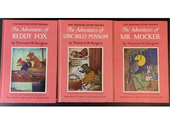 3 The Bedtime Story Books By Thornton W. Burgess