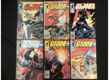 6 Vintage Comics 1980s, G I Joe, See Pics