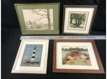 4 Various Landscape Pictures, One Signed And Numbered