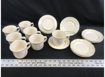 7 Pfaltzgraff  Cups And Saucers