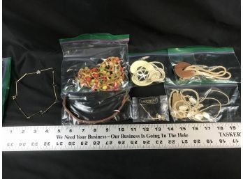Various Lot Of Jewelry Necklaces, See Pics