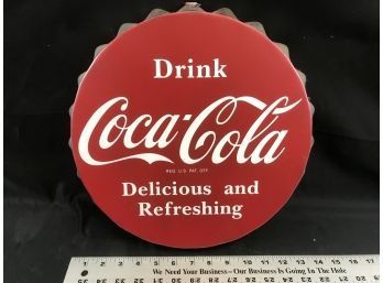 Hanging Metal Bottle Cap Coca-Cola Sign