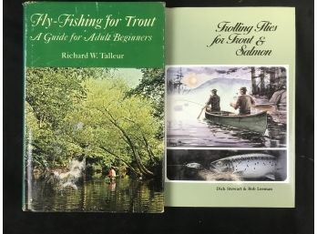 Trolling Flies For Trout And Salmon Signed By Dick Stewart And Fly Fishing For Trout Talleur 1974