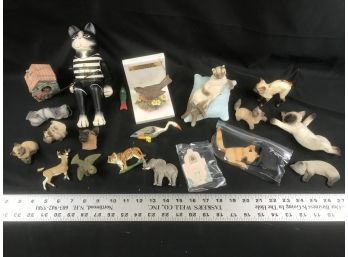 Assortment Of Animal Figures, Cats, Some Have Magnets
