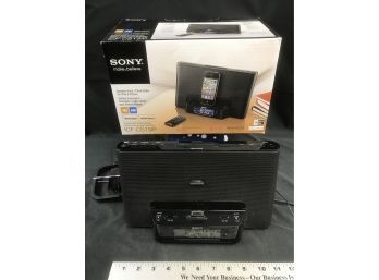 Sony Speaker Dock Clock Radio For IPod And IPhone With Lightning Attachmen