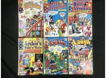 6 Vintage Comics 1980s, Archie, Betty And Veronica, See Pics