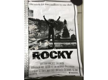 Rocky Movie Poster, Very Wrinkled And Stained