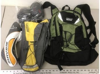 Coleman Backpack, Camel Back Bag, Golf Cover, Pads