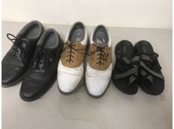 2 Pair Of Golf Shoes, Size 9 1/2, Dirty