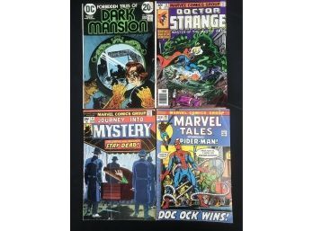 4 Vintage Comics 1970-80s, Doctor Strange, Marvel Tales, Journey Into Mystery , See Pics