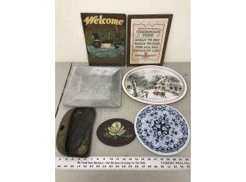 Welcome Duck Sign On Slate, Other Decorative Pieces