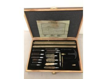 Gun Cleaning Kit And Wood Case