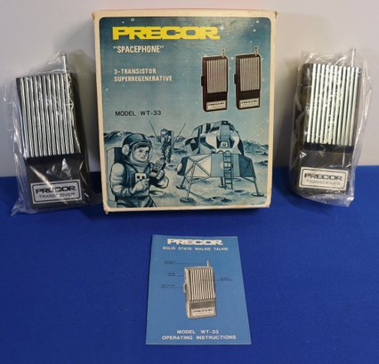 Lot 109- 1970s Precor 'space Phone' 3-transistor Superregenerative Radio Set In Original Box