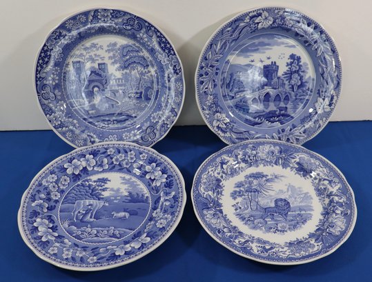 Lot 120- Spode Blue Room Collection Traditional Series 4 Dinner Plate Lot -new Old Stock