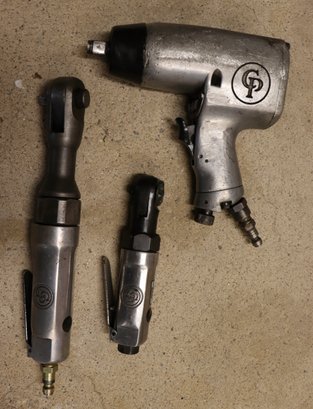 Lot 231V- Chicago Pneumatic 3 Piece Automotive Air Wrench Tool Lot