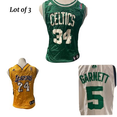 Lot 40 - Basketball Jerseys Tops Kids Celtics Lakers NBA Lot Of 3