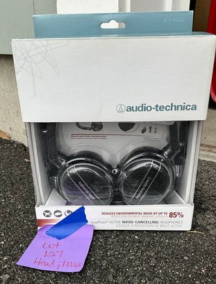 Lot 127 - NEW: Audio-technica - Headphones Quiet Point - Active Noise Canceling ATH-ANC27