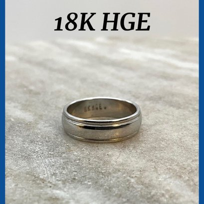 Lot 10- 18K HGE High Gold Electroplate Band Ring - Wedding
