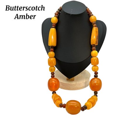 Lot 22- Butterscotch Amber Baltic Antique Necklace