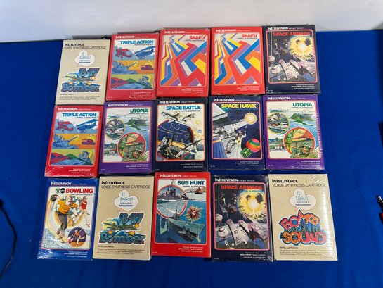 Lot 354- 1970s Mattel  Intellivision Sealed Games - New Old Stock - Lot Of 15