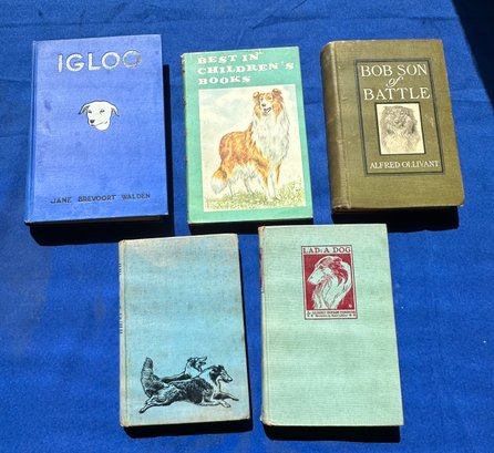 Lot 15- 1906-1947 - Best In Children's Books - Bob - Igloo - Wolf - Lad - Lot Of 5 Dog Books