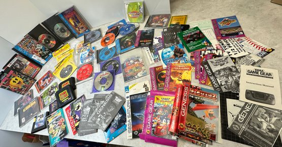 Lot 403- Vintage Mixed Lot Of SEGA Video Games With Manuals