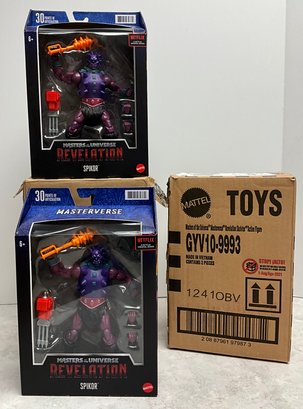 Lot 6- SEALED! Master Of The Universe - Revelation Spikor - 2 Boxes - 4 Action Figures Total