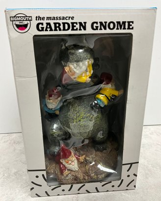 Lot 16- NEW! The Massacre Garden Gnome 9 Inches Tall