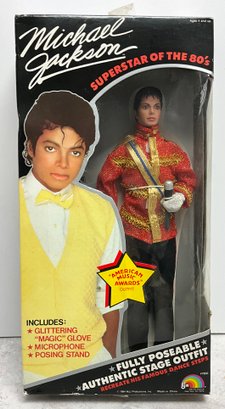 Lot 21- NEW! 1984 Michael Jackson Doll - Superstar Of The 80s - King Of Pop