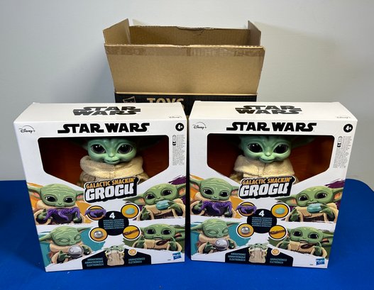 Lot 75- Star Wars The Mandalorian Galactic Snacking Grogu - Brand New Case Pack Of 2