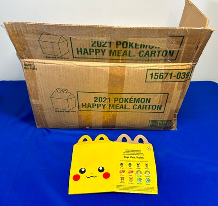 Lot 76- 2021 McDonalds Pokemon Happy Meal Boxes Unused - Case Lot 280 Pieces Approx