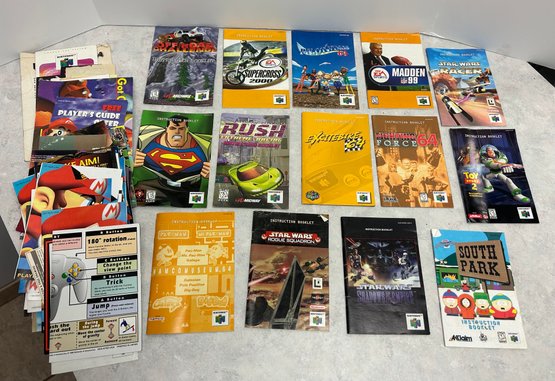 Lot 206- Lot Of N64 Nintendo 64 Manuals, Inserts & Posters