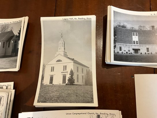 Lot 15- North Reading, Mass Vintage Post Card Lot- Batchelder School- Legion Hall- Flint Memorial- Churches