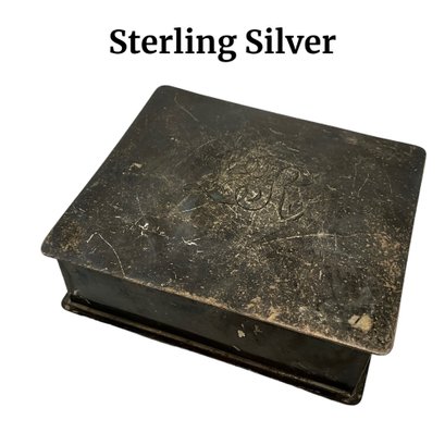 Lot 266- 1950s FRIES Sterling Silver Hand Wrought Covered Box