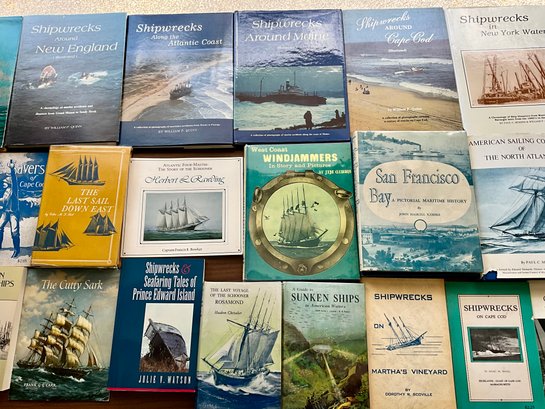 Lot 330- Ship Wrecks - Seafaring Tales - Unfinished Voyages Books - Maine - Cape Cod - New York - NE - 30