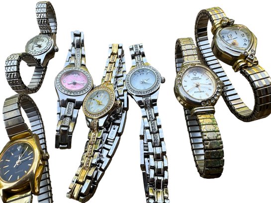 Lot 376SES- Lot Of Watches - White Stag - Quartz - Sarah Coventry - Times Square - Advance - Time Piece