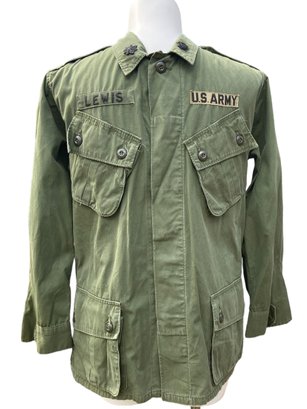 Lot 16SUN- 1960s US MILITARY Vintage Army Jungle Fatigues Jacket - Vietnam Era