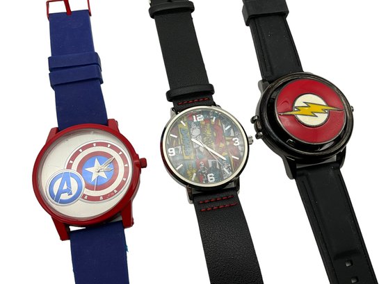 Lot 464- Marvel Avengers - Spin Watch Lot Of 3