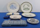 Lot 116- North Reading, Massachusetts Lot - Sign - Necklace - Ash Trays - Plates Lot Of 7
