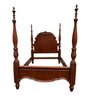 Lot 526- Victorian Style High Headboard Queen Sized High Post Bed Frame