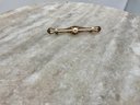 Lot 84- Gorgeous! WRE 14K Gold Bar Pin With Pearls