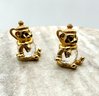 Lot 466- SWAROVSKI Crystal Pair Of Sitting Teddy Bear Figurines Ornaments