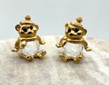 Lot 466- SWAROVSKI Crystal Pair Of Sitting Teddy Bear Figurines Ornaments