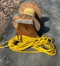 Lot 379 - Heavy Yellow Rope On Hand Made Wheel