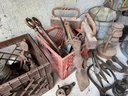 Lot 380 - Mystery Lot Of Rusty Gold - Garage Items - Metal - Cast Iron - Copper Kettle - Galvanized