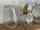 Lot 312- Oil Lamps And Globes - Lot Of 5