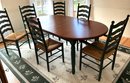 Lot 75- Beautiful Dining Room Table With 6 Ladder Back Chairs - Quality! Excellent Condition!