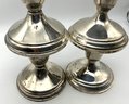 Lot 18- Sterling Silver Weighted Candle Holders Lot Of 5