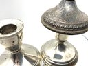 Lot 18- Sterling Silver Weighted Candle Holders Lot Of 5
