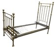 Lot 83- 1800s Whitcomb Metallic Bedstead Victorian Brass Twin Bed